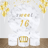Marmor Textur Runden 16 Geburtstag Hintergrund Bausatz